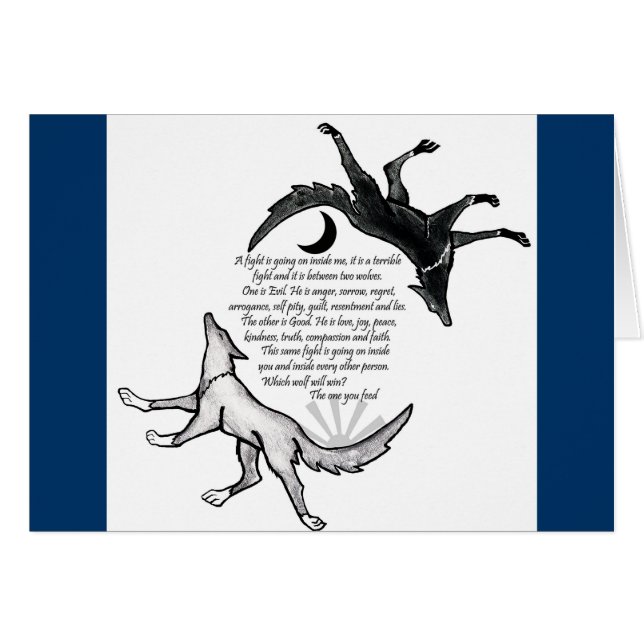 Le loup qui alimente (Devant horizontal)