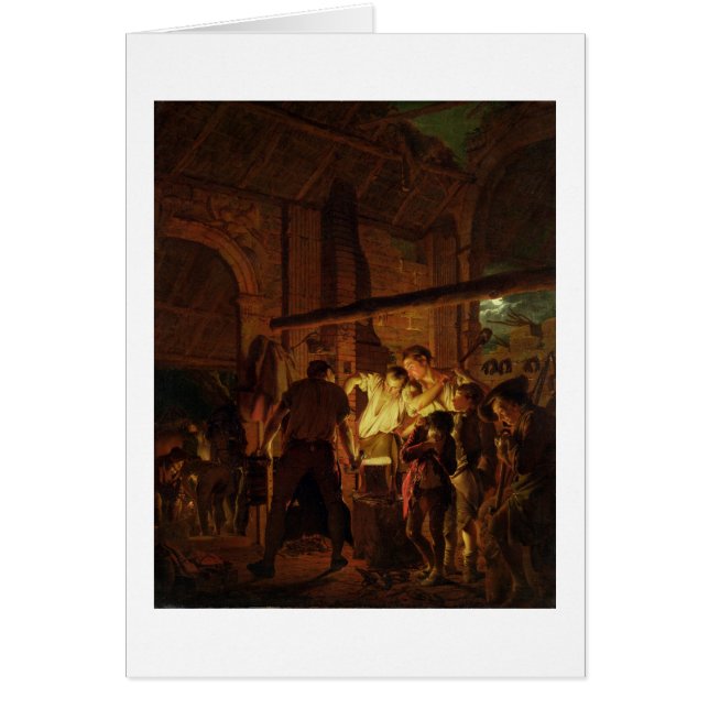 Le magasin du forgeron (huile sur la toile) (Devant)