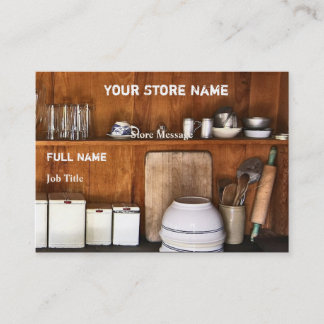 Le magasin vintage/font des cartes de visite cuire