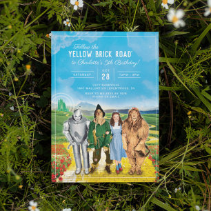 Le magicien de Oz Anniversaire Invitation