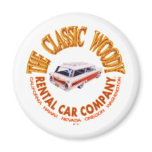 Le Magnet Classic Woody Rental Car Company
