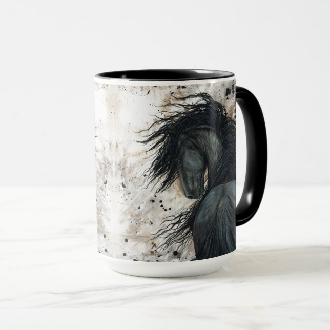 Le majestueux cheval friésien par Bihrle Mug (Devant droit)