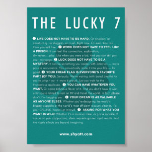 Le manifeste Lucky 7 - affiche 5x7
