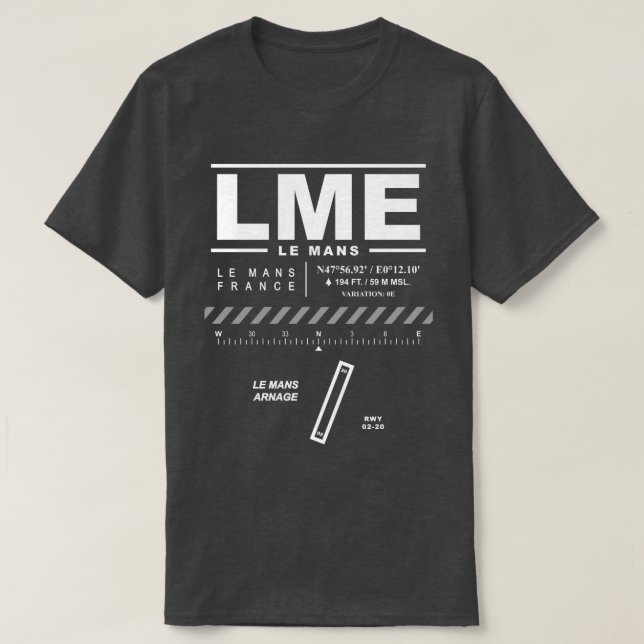 Le Mans Arnage Airport LME T-Shirt (Design devant)