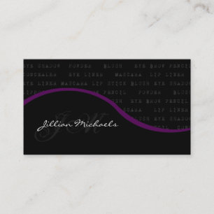 Le maquilleur composent le carte de visite de