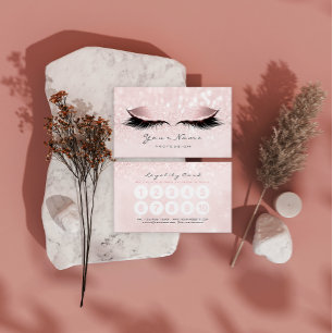 Le maquilleur rose gris de carte de fidélité
