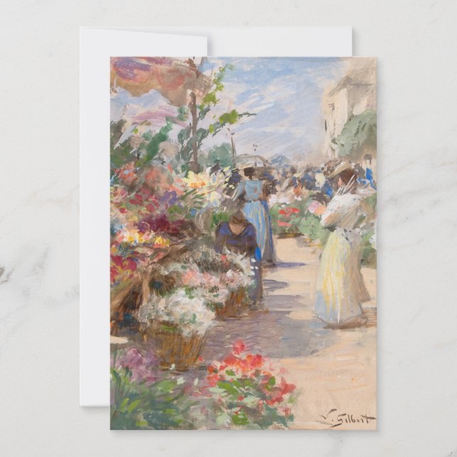 Le marché aux fleurs | Victor Gabriel Gilbert (Devant)