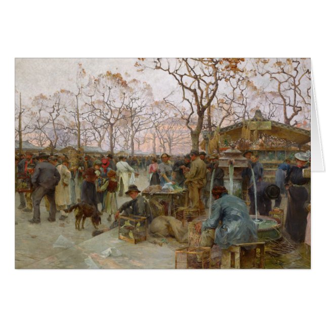 Le marché parisien d'oiseau (Devant horizontal)