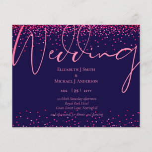 Le mariage bleu rose chaud de la marine invite