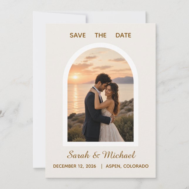 Le Mariage de la Photo d'Arche Moderne Save the Da (Devant)