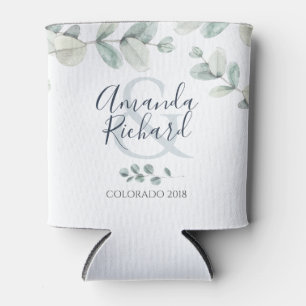Le mariage d'eucalyptus d'aquarelle peut glacière