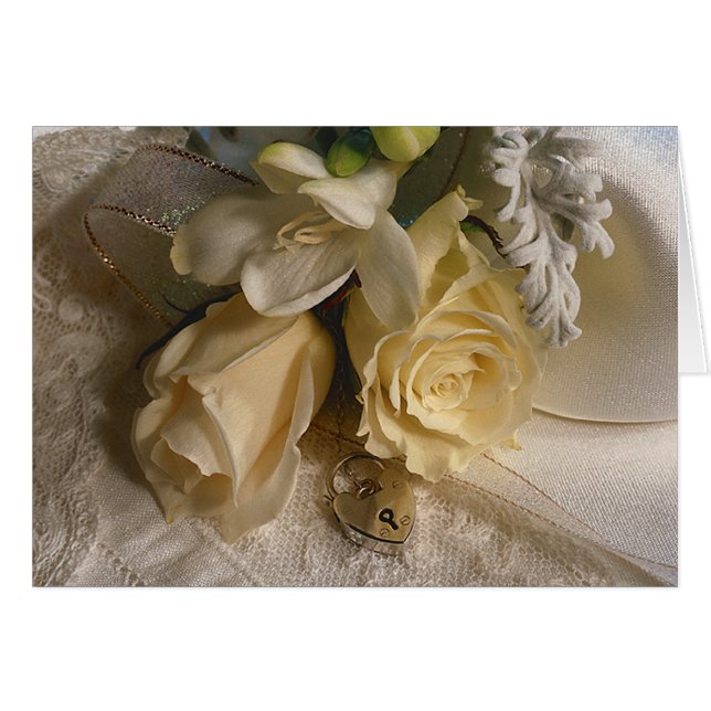 Le mariage fleurit la carte (Devant Horizontal)