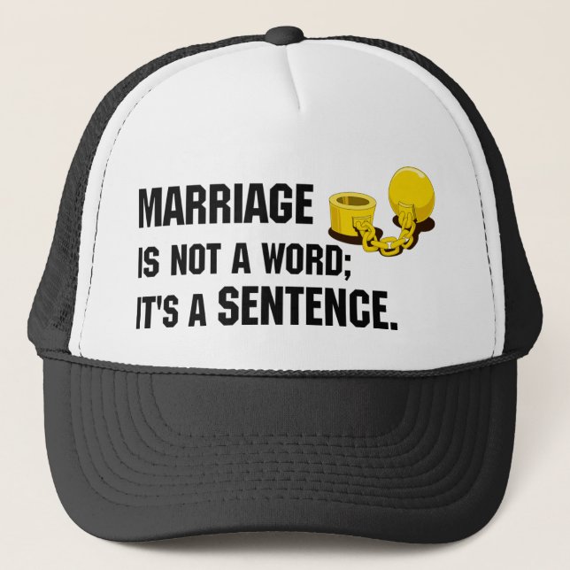 Le mariage n'est pas un casquette de mot (Devant)