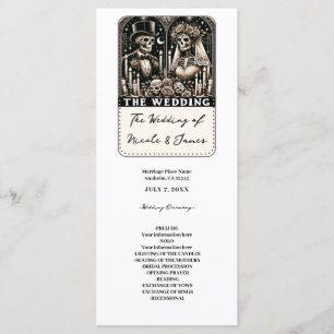 Le MARIAGE Tarot Skeletons Bride & Groom Programme