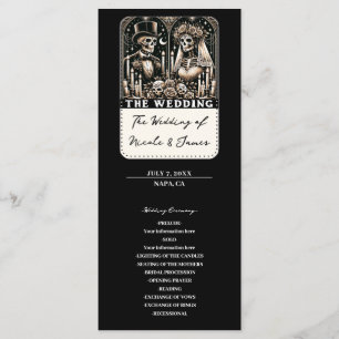 Le MARIAGE Tarot Skeletons Bride & Groom Programme
