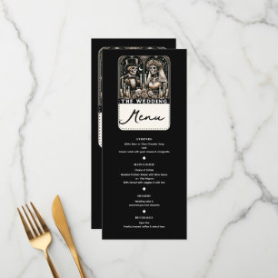 LE MARIAGE Tarot Squelettes Mariée & Mari Menu