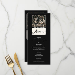 LE MARIAGE Tarot Squelettes Mariée & Marié Menu