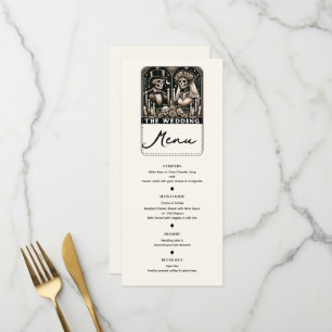 LE MARIAGE Tarot Squelettes Mariée & Marié Menu