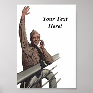 Le marin vintage crient affiche