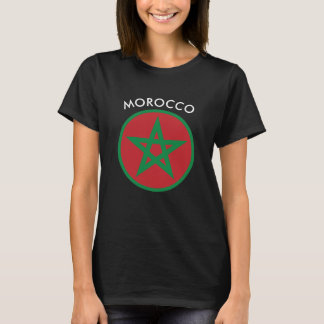 Le Maroc , T,shirt marocain de femmes de drapeau