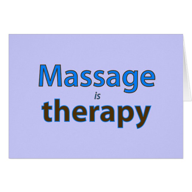 Le massage est thérapie (Devant horizontal)
