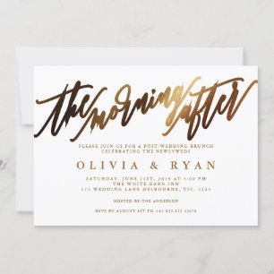 Le matin après le brunch post-mariage invitation