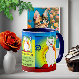 Le Matin Après Mondrian Funny Cat Mug