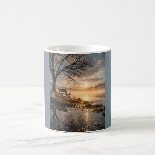 « Le Matin, Non-Dit » Mug Sérénité du Lever du Sol (Centre)