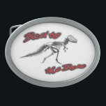 Le mauvais à la boucle de ceinture de dinosaure<br><div class="desc">Basculez dessus avec cette le "mauvais boucle de ceinture à os" avec la conception d'un squelette de Rex de dinosaure.</div>