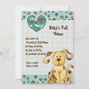 Le meilleur ami d'un garçon - Faire-part de naissa