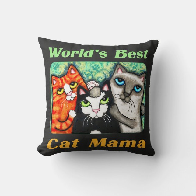 Le meilleur coussin de Kitty de tableau de maman (Recto)
