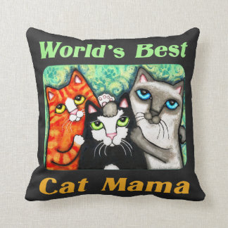 Le meilleur coussin de Kitty de tableau de maman