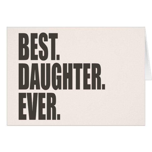 Le meilleur. Fille. Jamais (Devant horizontal)