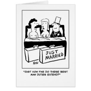 Le meilleur homme joint les jeunes mariés dans le