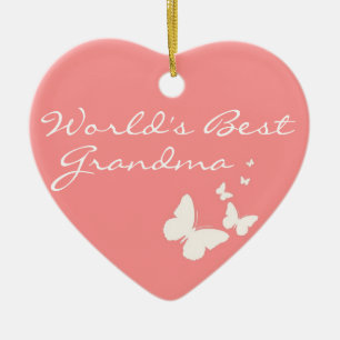 Le meilleur ornement de coeur de papillon de rose