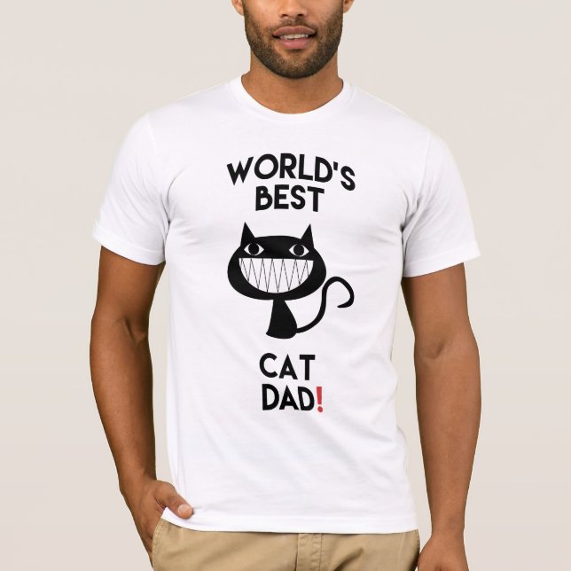 Le meilleur papa de chat du monde ! T-shirt amusan (Devant)