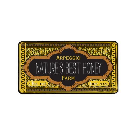 Le meilleur pot de miel de natures personnalisé étiquette d’adresse
