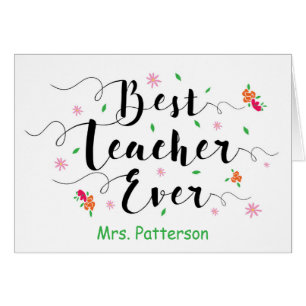 Le meilleur professeur jamais, avec des fleurs