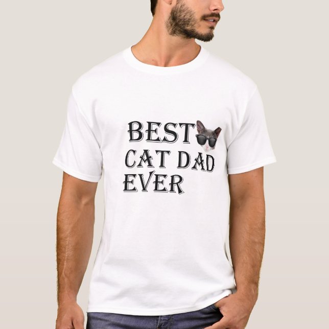 Le meilleur T-shirt de cadeau de papa de chat de (Devant)