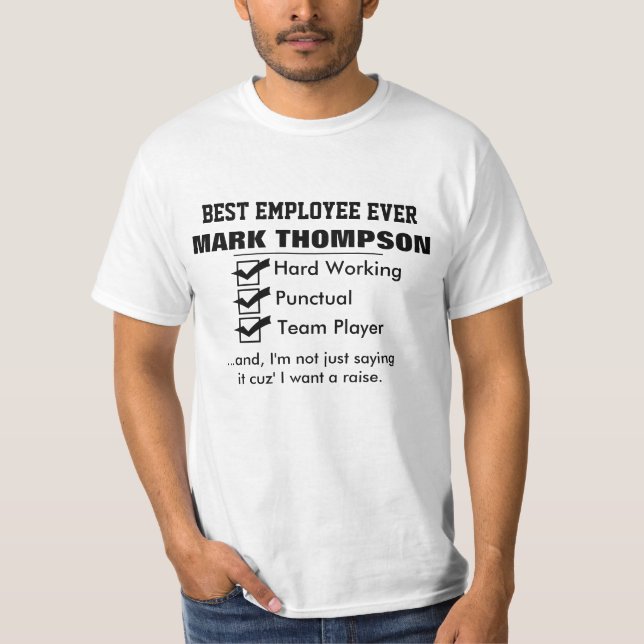 Le meilleur T-shirt des employés jamais (Devant)