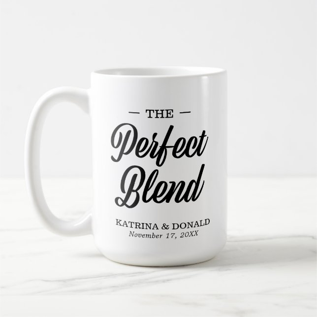 Le mélange parfait café Mariage cadeau café Mug (Gauche)