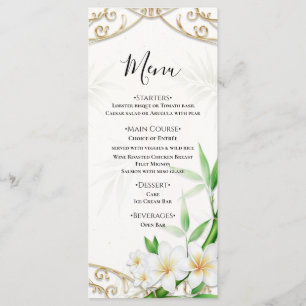 Le menu de mariage du jardin de bambou impérial tr