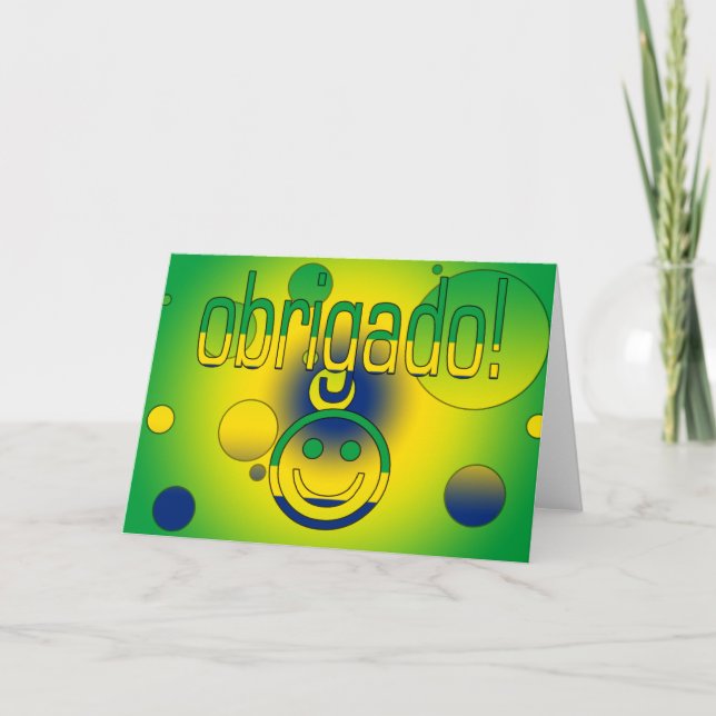 Le Merci brésilien de cadeaux/Obrigado font face (Devant)