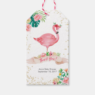 Le Merci étiquette le Flamant rose des étiquette