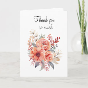 Le Merci floral tellement plié Carte de voeux
