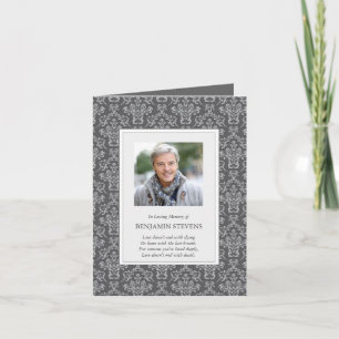 Le Merci funèbre carde l'argent 2 de damassé de  
