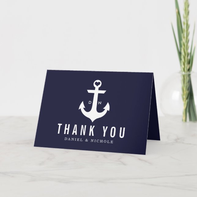 Le Merci nautique de thème carde des mariages de | (Devant)