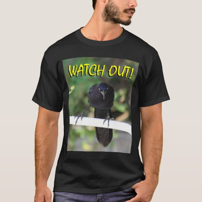 Le Merle-Grackle observent ! T-shirt (Devant)