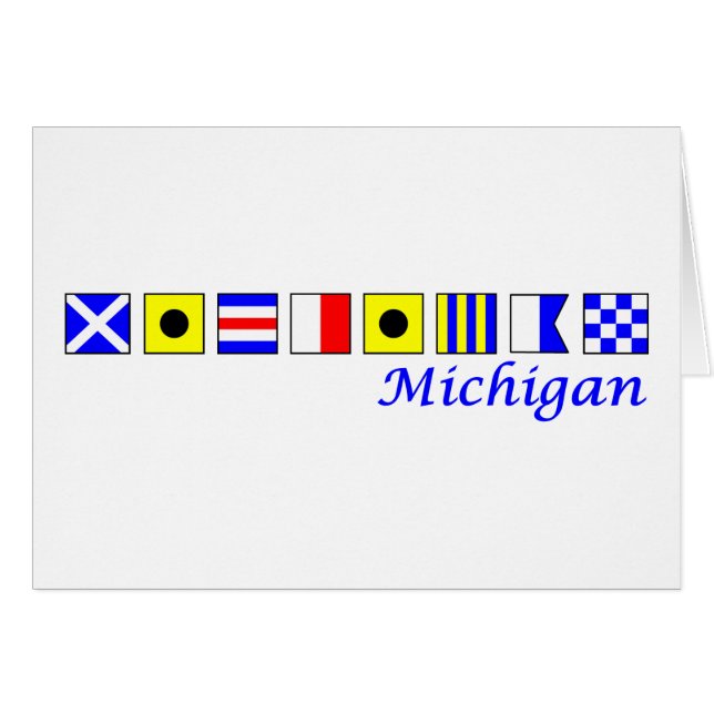 Le Michigan a orthographié dans l'alphabet (Devant horizontal)