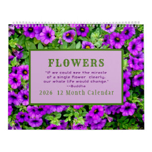 "LE MIRACLE DES FLEURS" 12 MOIS 2025 CALENDRIER